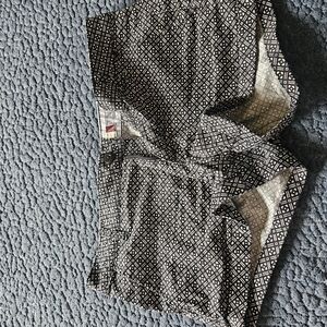 Geometric Patterned Black and White Pants